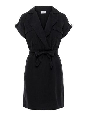 NMVERA S/S ENDI TENCEL SHIRT DRESS CLR Black