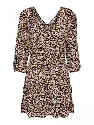 ONLFUCHSIA 3/4 WRAP DRESS WVN Black
