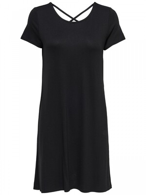 ONLBERA BACK LACE UP S/S DRESS JRS NOOS Black
