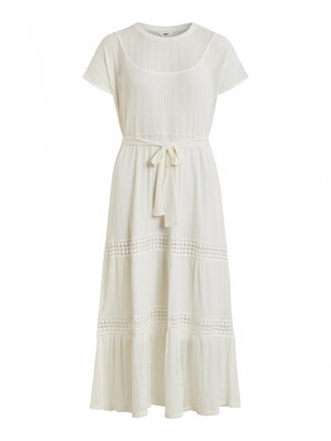 OBJTUTSIE S/S DRESS REP Cloud Dancer