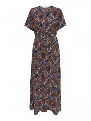 ONLHANNA S/S ANCLE DRESS WVN Burnt Henna/GARDEN D