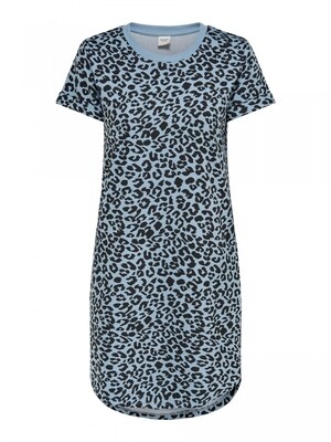 JDYIVY LIFE S/S LEO DRESS JRS Faded Denim