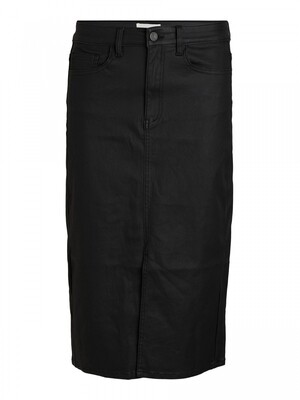 OBJCARLA HW COATED SKIRT 113 Black