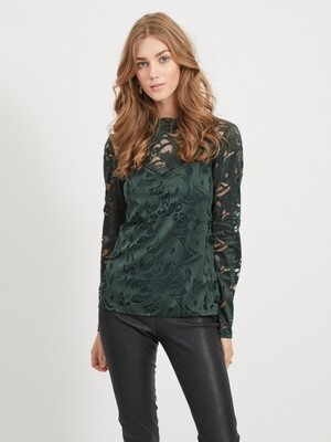 VISTASIA LACE L/S TOP - NOOS Pine