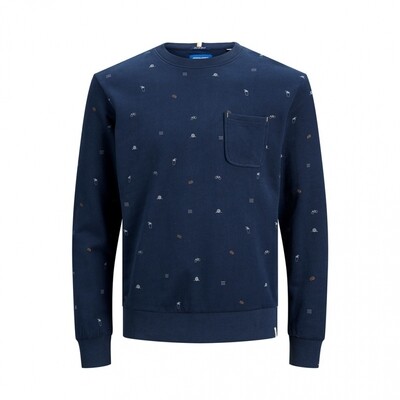 JOR TRIPS SWEAT CREW NECK Navy Blazer/KNIT FIT