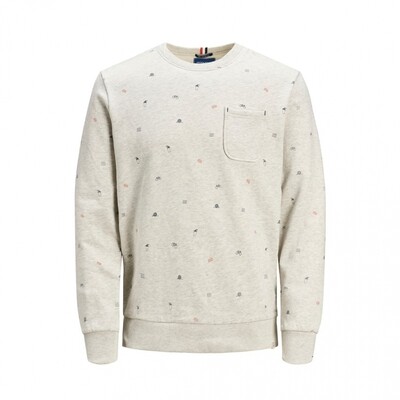 JOR TRIPS SWEAT CREW NECK White Melange/REG