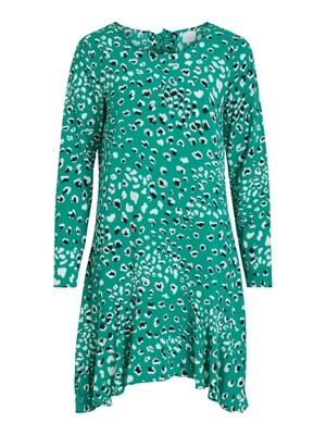 VIATTA PARDAS L/S DRESS Pepper Green/AOP PAR