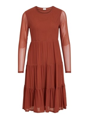 VIDAVIS L/S SOLID DRESS /RX Copper Brown