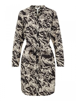 OBJTALUSA L/S BIRDY DRESS 115 Black