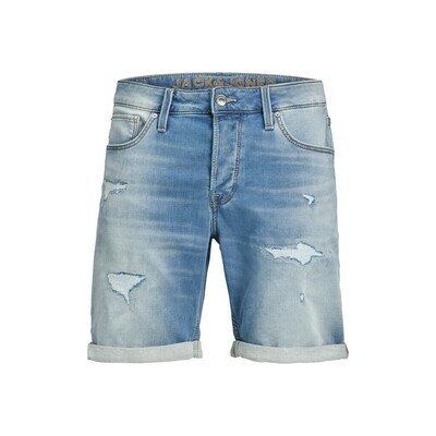 JJI RICK JJICON SHORTS GE 009 I.K STS Blue Denim Destroy