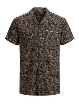 JPRHUNT SS SHIRT Black-BROWN LEO