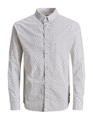 JCOPRINT SHIRT LS PLAIN White// SLIM
