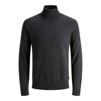 JJE EMIL KNIT ROLL NECK NOOS Dark Grey Melange