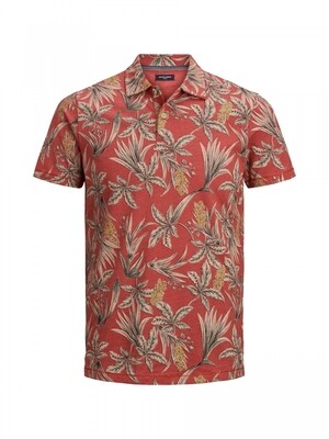 JPRELLIOTT BLU. SS POLO Ketchup/SLIM FIT