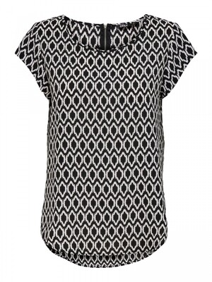 ONLVIC SS AOP TOP NOOS WVN Black/GRAPHIC CIRCLE