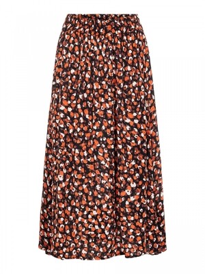 PCRAYA HW MIDI SKIRT Black/animal