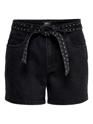 ONLEMILY LIFE HW ST BELT DNM SHORTS BJ Black