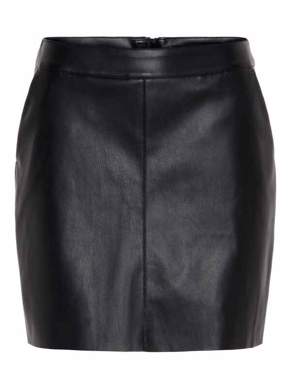 VMYOURSBUTTER NW SHORT COATED SKIRT NOOS Black