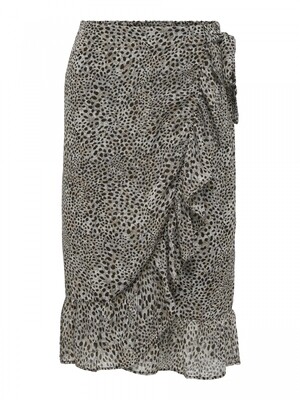 ONLSTAR FAKE WRAP SKIRTWVN Taupe Gray/LEO
