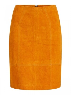 VIFAITH HW SUEDE SLIT SKIRT Pumpkin Spice