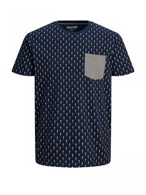JORCANYON POCKET TEE SS CREW NECK Navy Blazer/SLIM