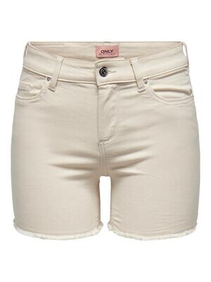 ONLBLUSH MID SK RAW SHORTS NOOS Ecru