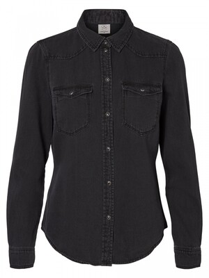 VMMARIA LS DNM SLIM SHIRT MIX GA NOOS Black