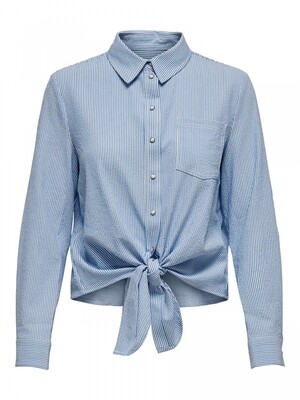 ONLLECEY LS STRIPE KNOT DNM SHIRT NOOS Cloud Dancer/FEMME