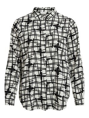 VIJOSSE L/S SHIRT/WM Cloud Dancer-Black