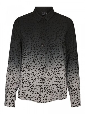 VMLEOPARDA L/S SHIRT EXP GA Silver Sconce/LOVE Y