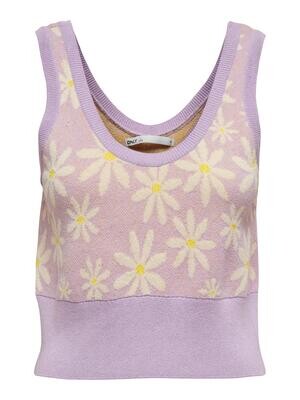 ONLYRSA LIFE S/L TOP KNT Orchid Bouquet-W. FRENCH VANIL
