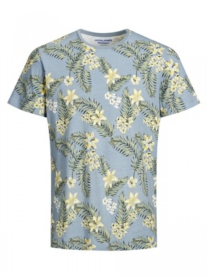 JORTROPIC AOP TEE SS CREW NECK Ashley Blue/SLIM