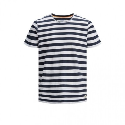 JORTONS STRIPE TEE SS CREW NECK Navy Blazer