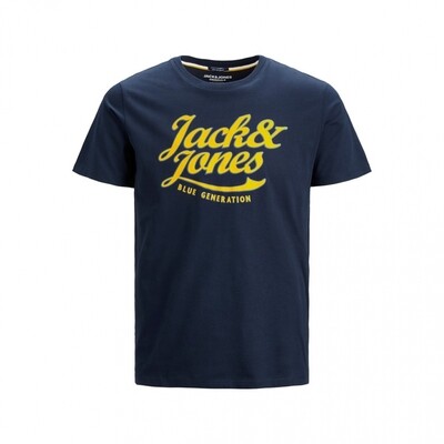 JOR LARS TEE SSCREW NECK Navy Blazer/KNIT FIT