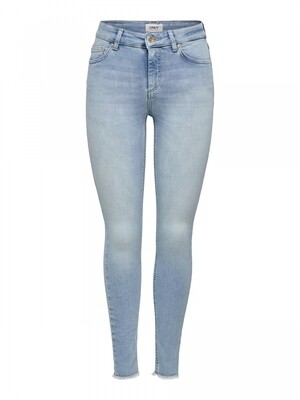 ONLBLUSH LIFE MID SK ANK RAW REA306 NOOS Light Blue Denim