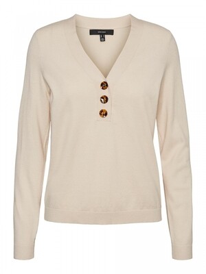 VMCHIPKARISARA LS V-NECK BLOUSE GA Birch