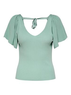 ONLLEELO S/S BACK PULLOVER KNT NOOS Jadeite