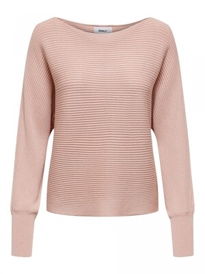 ONLADALINE L/S SHORT PULLO KNT NOOS Misty Rose