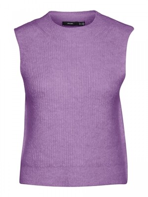 VMOLINA SL O-NECK VEST COLOR Hyacinth-MELANGE