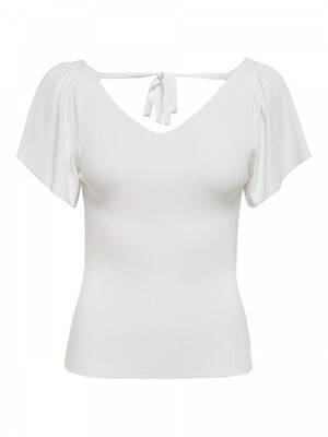 ONLLEELO S/S BACK PULLOVER KNT NOOS Eggnog