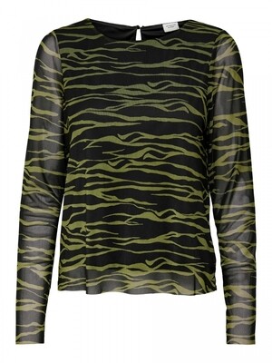 JDYELSA L/S AOP TOP JRS Olive Branch/ZEBRA