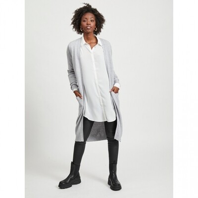 VIRIL LONG L/S KNIT CARDIGAN - NOOS LT GREY M