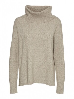 VMDOFFY LS COWLNECK BLOUSE GA NOOS Sepia-MELANGE