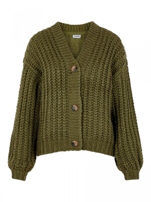 NMSTEVE L/S KNIT CARDIGAN NOOS Olivine