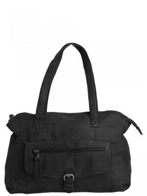 PCABBY LEATHER BAG Black