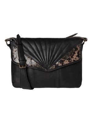 PCCONNER LEATHER CROSS BODY Black/LEO
