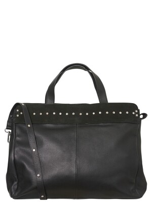 PCSAVANNAH LEATHER BAG Black