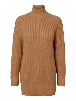 VMRUBERTA LS HIGHNECK BLOUSE GA BF Tobacco Brown