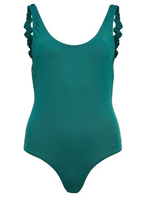 ONLNICOLE FRILL SWIMSUIT ACC Teal green