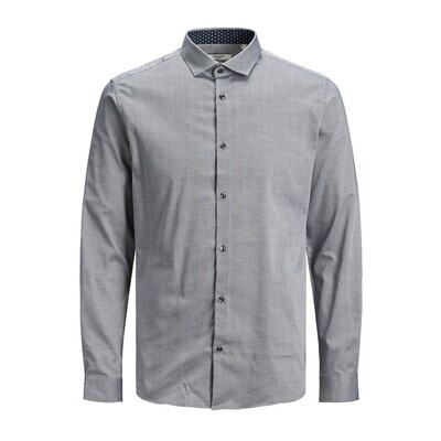 JPR BLAOCCASION STRUCTURE SHIRT L/S LTN Light Grey Melange